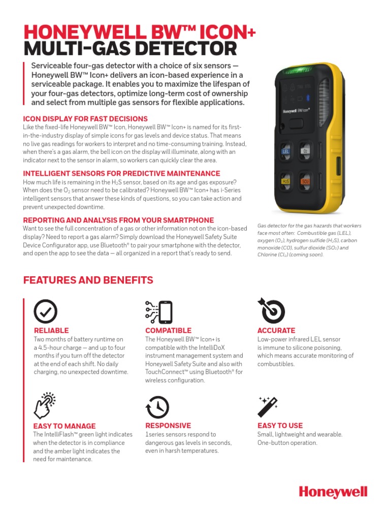 Sps His Honeywell BW Icon Plus Datasheet PDF Physical Sciences