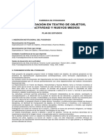 2018 Ad Una Especializacion Teatro Objetos Plan Estudios PDF