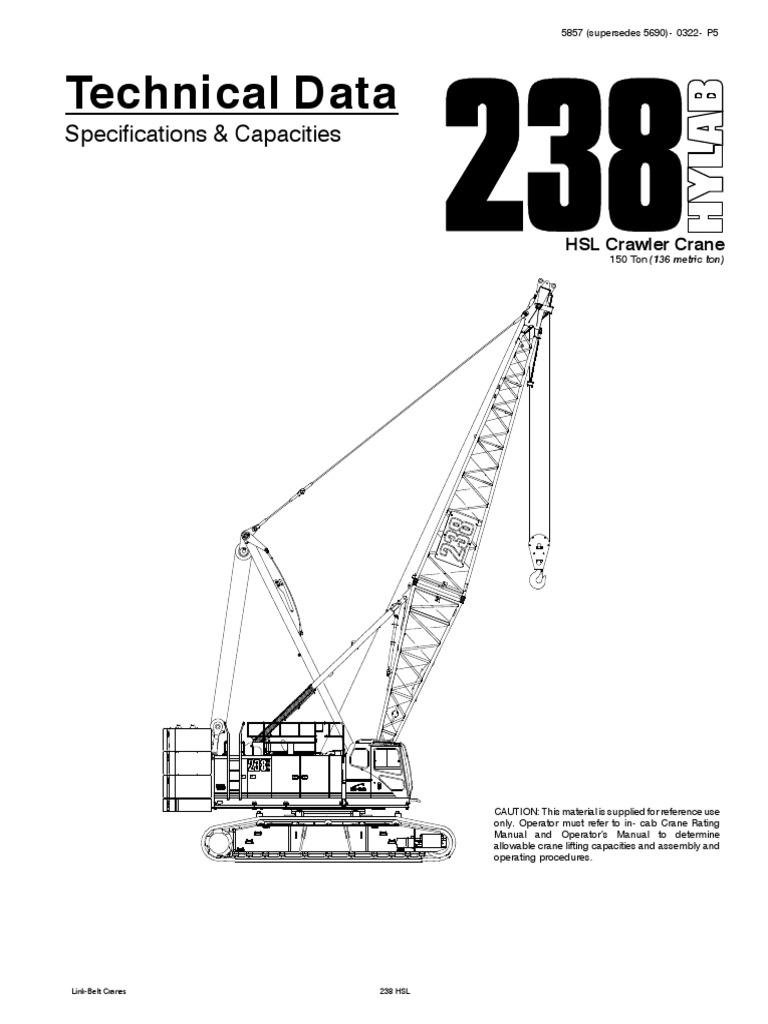 Link Belt 238hslt PDF Crane (Machine) Brake