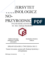 SPR Pomiar PH, Reakcje Hydrolizy I Zobojętniania