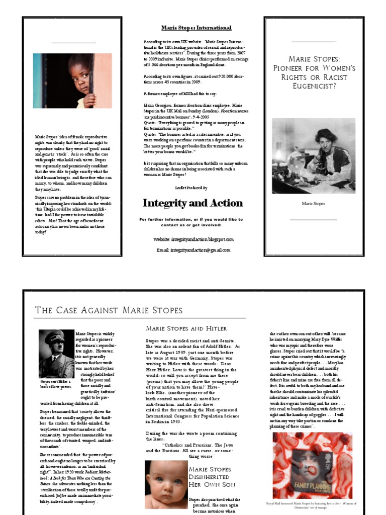 Marie Stopes Leaflet | PDF | Identity Politics