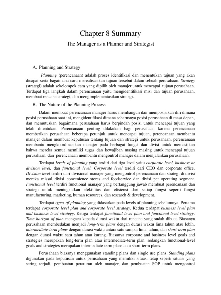 Chapter 8 & 9 Summary | PDF