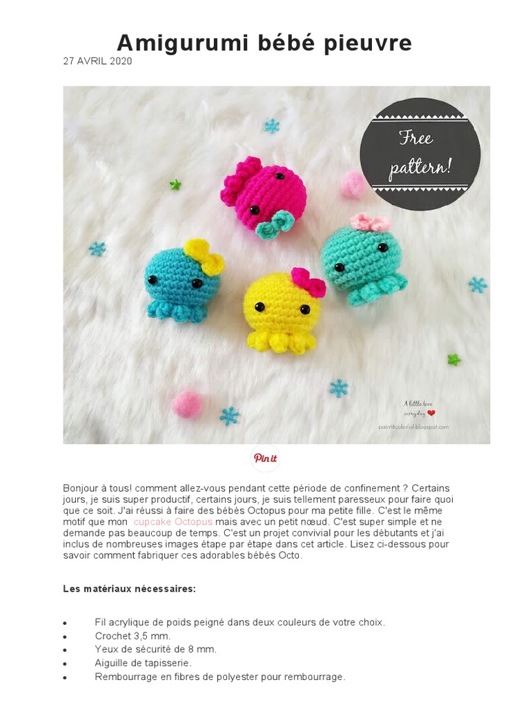 Pieuvre Au Crochet Pdf Gratuit