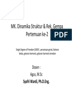 Pertemuan-2 - Dinamika Struktur & Rek - Gempa PDF