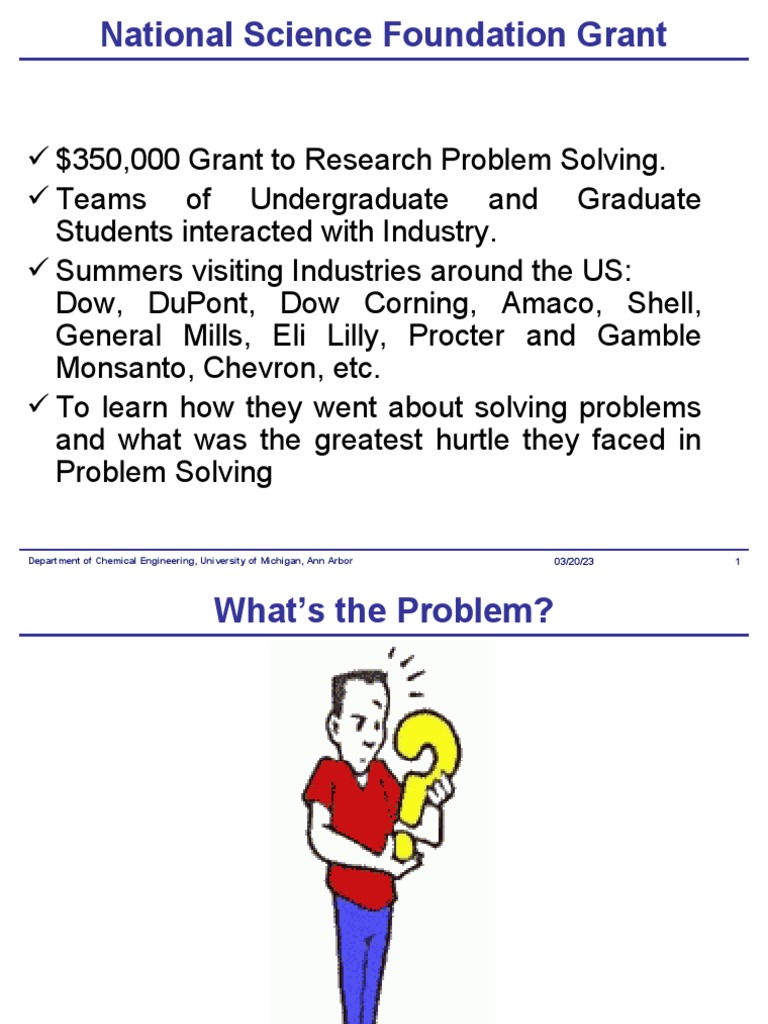 Investigating Industry Approaches to Problem Solving: A Study of ...