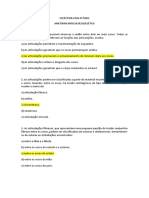 EXERCÍCIOS PARA ESTUDO ANATOMIA MOV - Gabarito