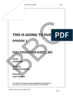 This Is Going To Hurt Ep1 Post Production Script Uk TX Final BBC PDF