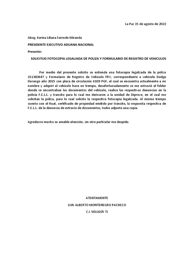 Declaracion De Aduana Para Guatemala