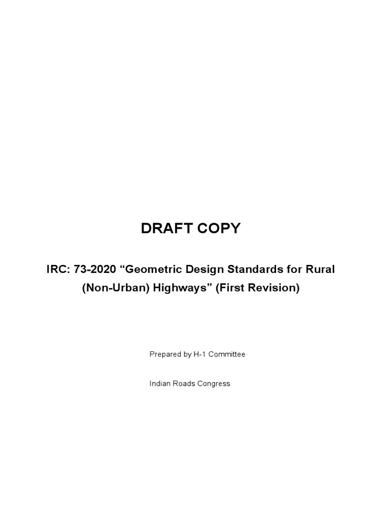 IRC 73-2020: Geometric Design Standards | PDF | Semi Trailer Truck ...