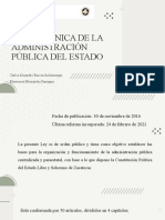 Ley Orgánica de La Administración Pública Del Estado