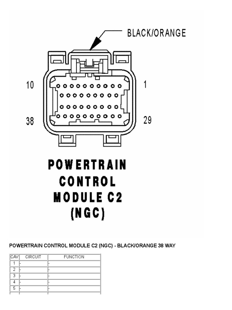 Powertrain Control Module C2 Wiring | PDF