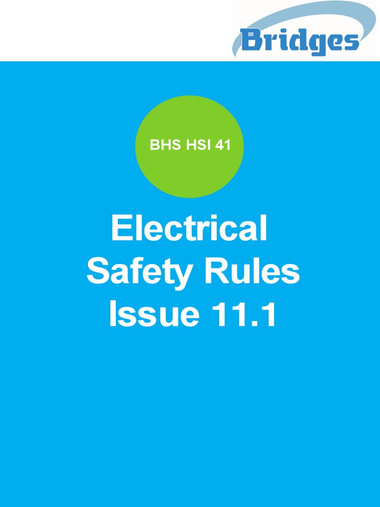 Electrical Safety Rules Issue 11.1 (01.07.21 PDF PDF Fuse