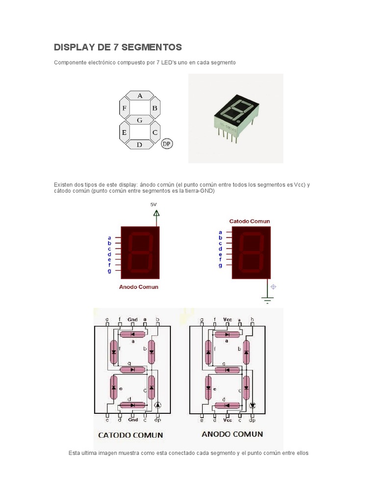 Datasheet Display 7 Segmentos Anodo/Catodo | PDF | Informática
