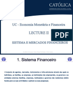 Lecture II - Sistema e Mercados Financeiros