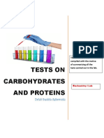 Test For Carbohydrates & Proteins
