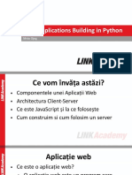 Web Applications Building in Python: Silviu Ojog