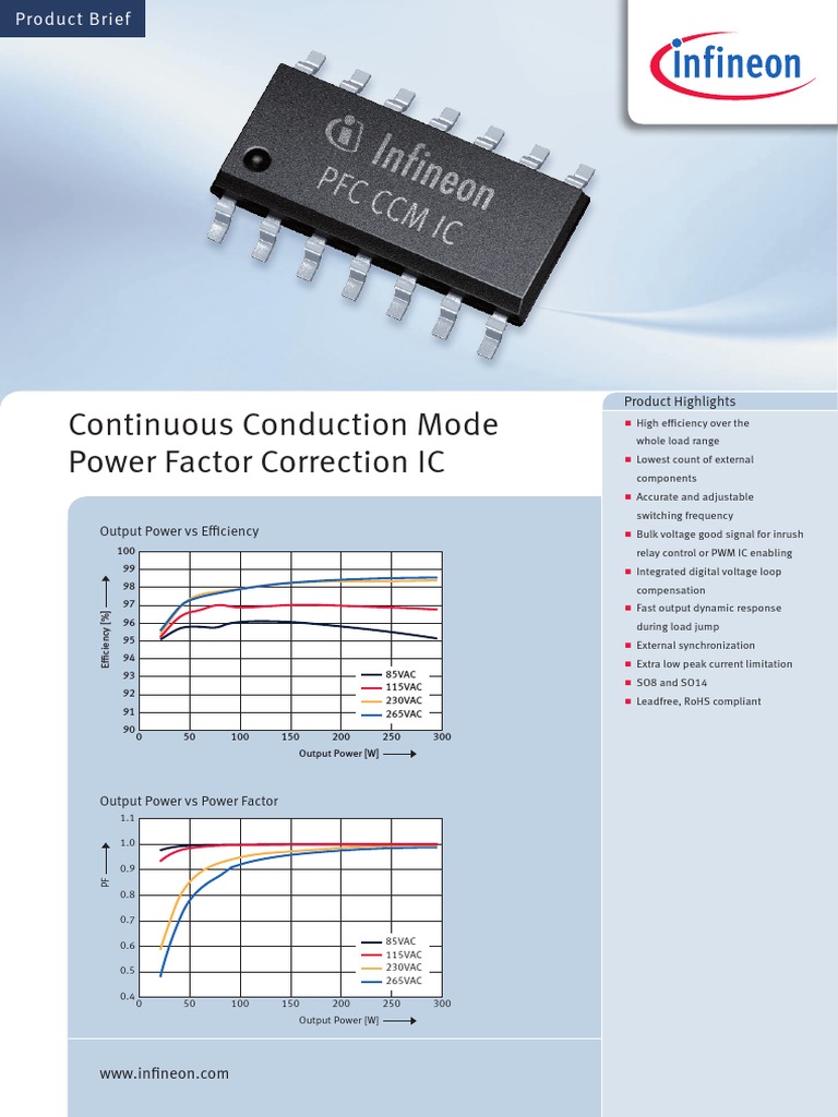 Power Factor Correction IC PB PDF Electricity Electronics