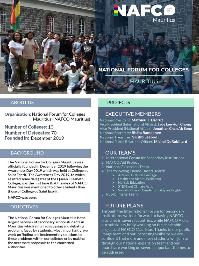 NAFCO Mauritius: Student Network Overview | PDF