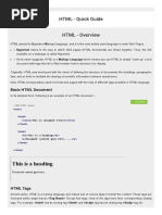 HTML - Quick Guide