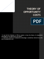 Theory of Opportunity Costs