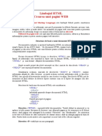 Structura de bază a unui document HTML