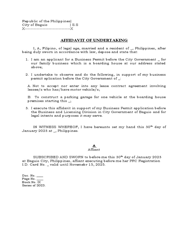 affidavit-of-undertaking-for-a-boarding-house-business-permit-excluding