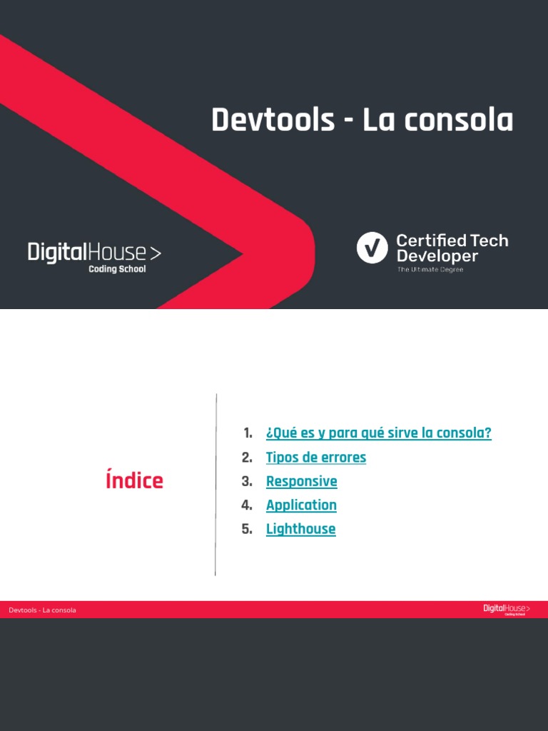 Guía de Uso de la Consola DevTools | PDF | Interfaz de línea de comando ...