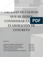 Pruebas de Calidad Que Se Deben Considerar para La Elaboración