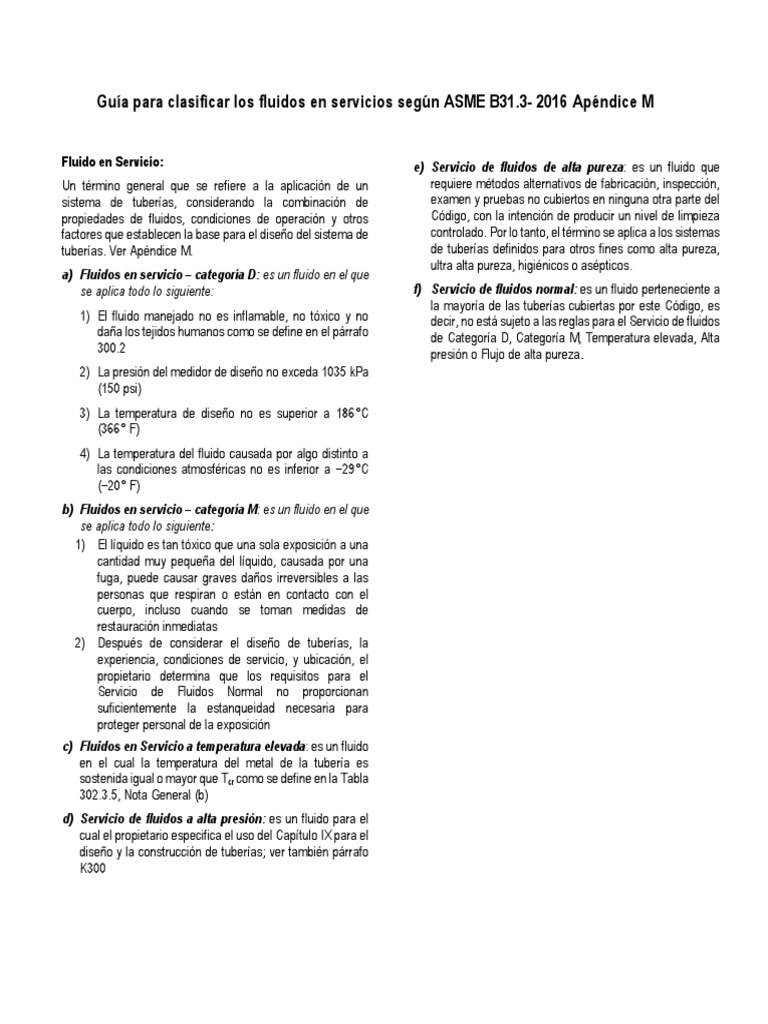 Guia Apendice M ASME B31 | PDF | Presión | Ingeniería mecánica