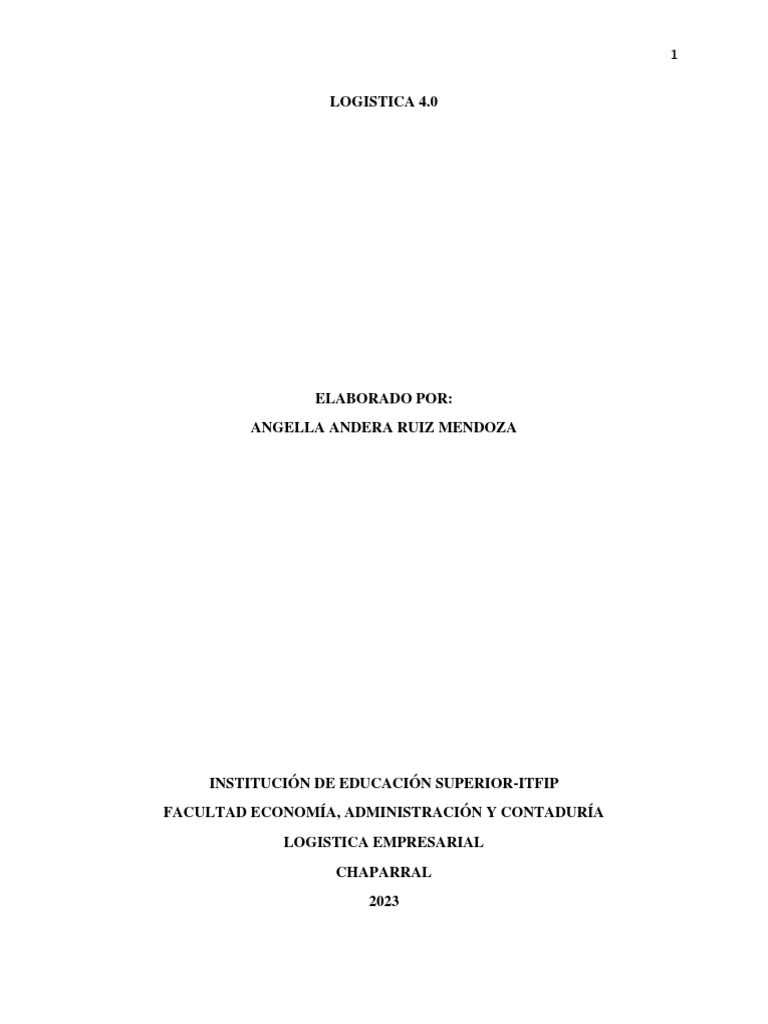 Logística 4.0: Innovación y Eficiencia | PDF | Internet de las Cosas ...