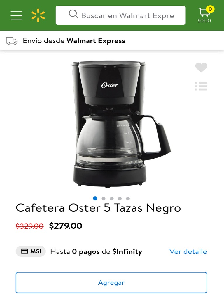 Cafetera Espresso Oster 5 Tazas