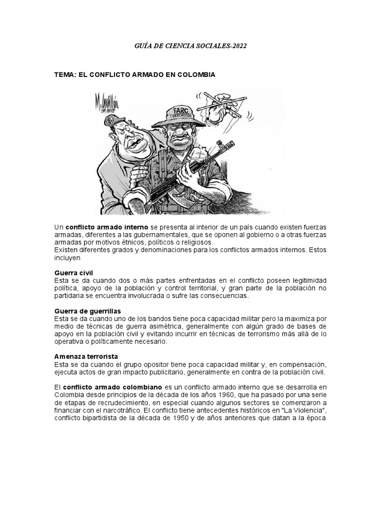 Dibujo del Conflicto Armado en Colombia | PDF | Colombia | Guerra de ...