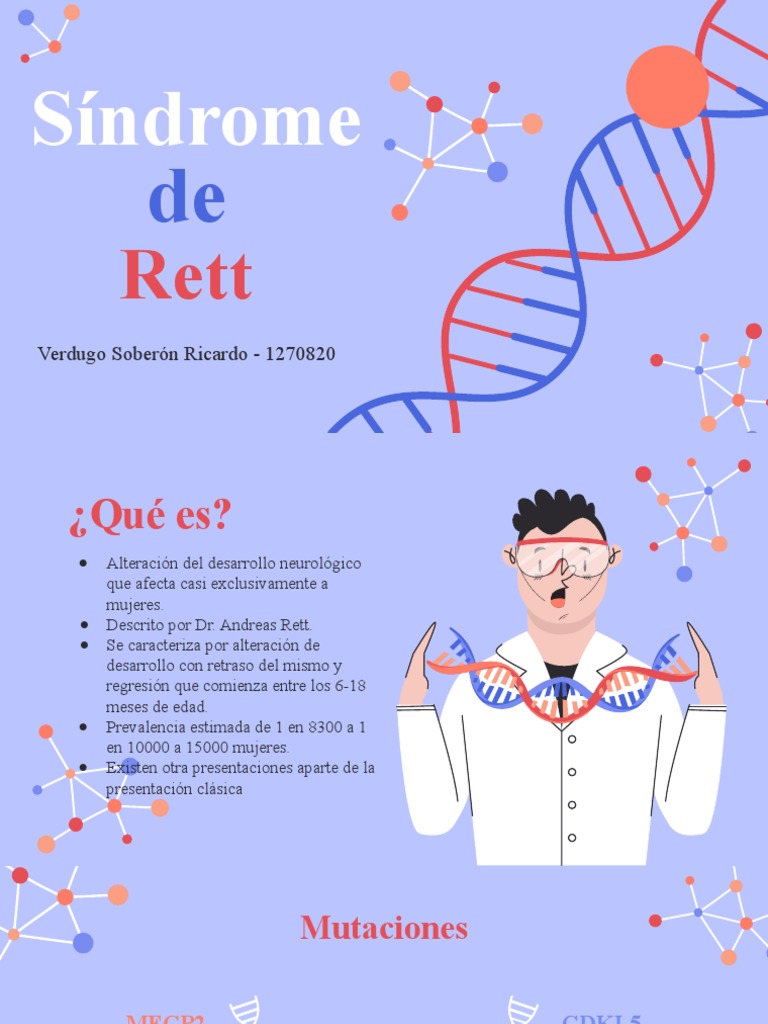 Síndrome de Rett | PDF | Discapacidad intelectual | Mutación