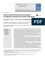 Internal Sphincterotomy Versus Topical Nitroglycerin Ointment For Chronic Anal Fissure