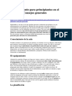 Entrenamiento para Principiantes en El Gimnasio: Consejos Generales