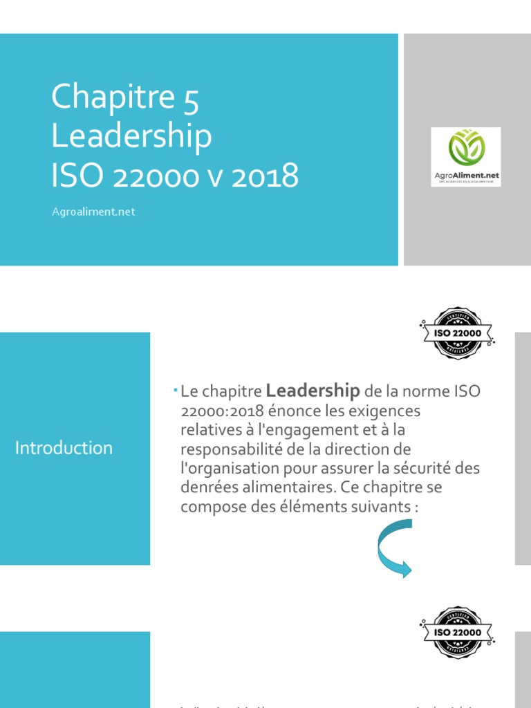 Leadership et ISO 22000:2018 en agroalimentaire | PDF | Sécurité ...