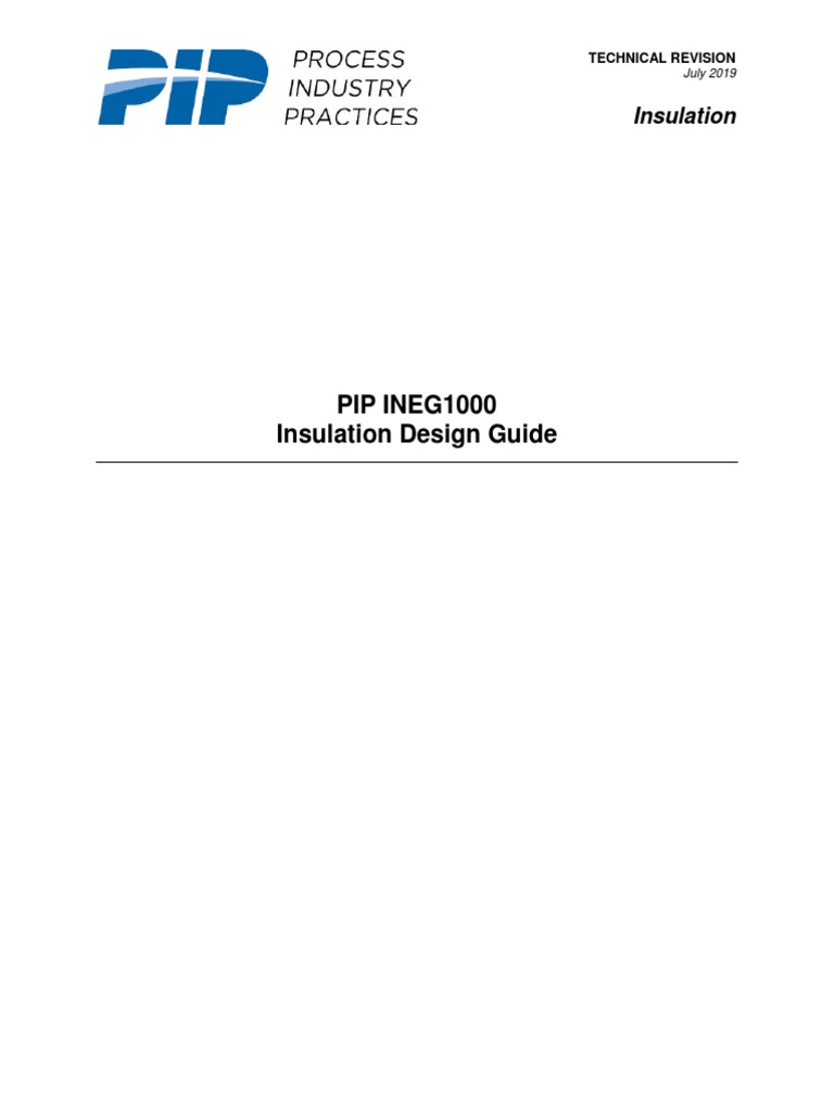 PIP INEG1000 (2019) - Insulation Design Guide | PDF | Thermal ...