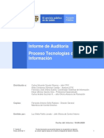 Informe Auditoria Proceso Tecnologías Información