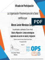 Salud y Migración Líneas Estratégicas Regionales de Acción en Salud y Migración-Certificado Del Curso 2289116