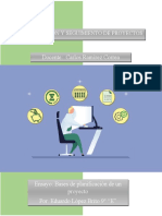 Ensayo Planificacion de Proyectos PDF