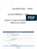 Tutorial de Cadastro de Laudo Médico No SIPAC - (Matrícula Online) Edital 05-DEING-2021