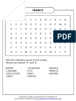 France Wordsearch Thursday PDF