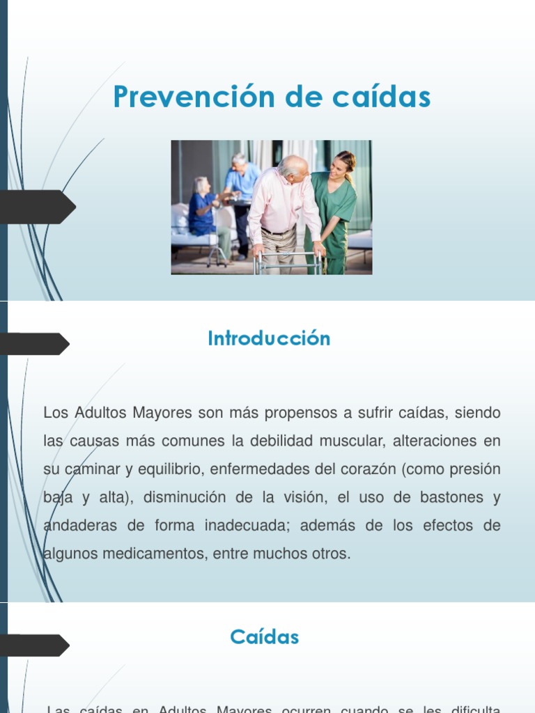 Prevención de Caídas en Adultos Mayores | PDF | Ropa | Vejez