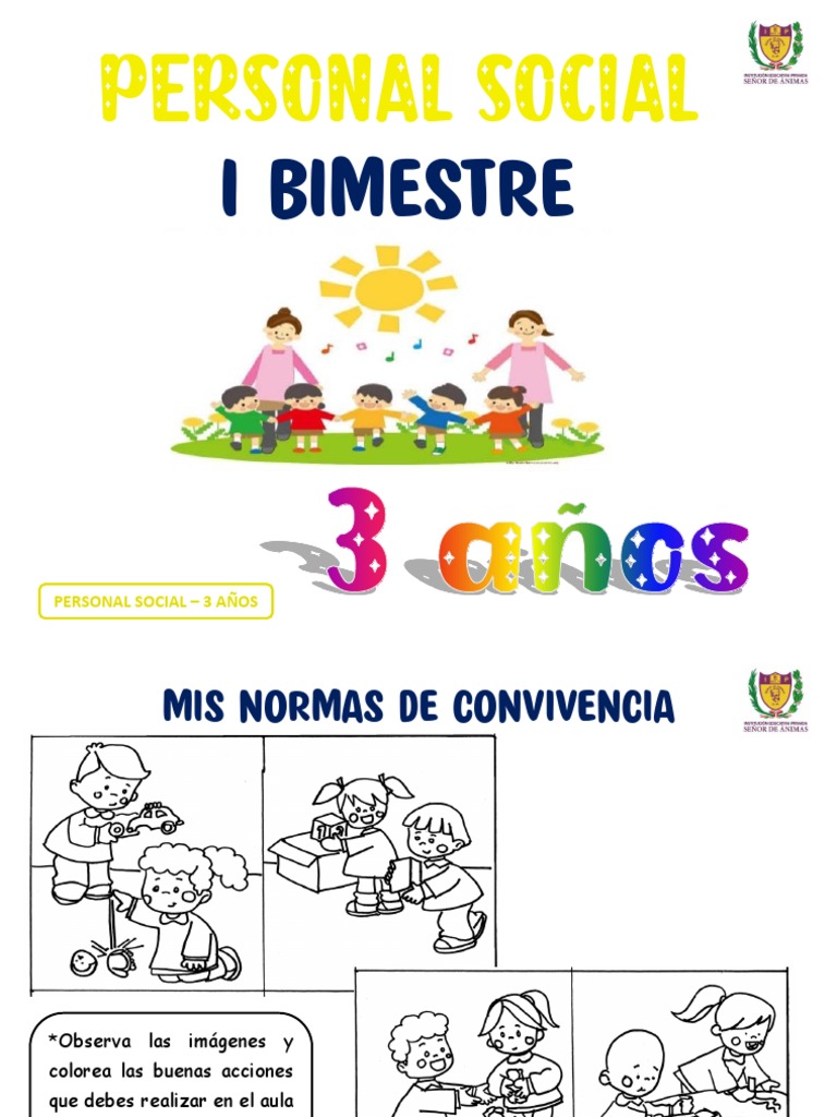 Normas de convivencia y habilidades sociales para niños de 3 años | PDF