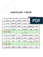 Horario de Clases Primer Grado 2023