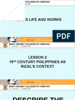 Lesson 2-19TH Century Philippine As Rizal S Context