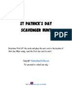 ST Patricks Day Scavenger Hunt Printable The Best Ideas For Kids