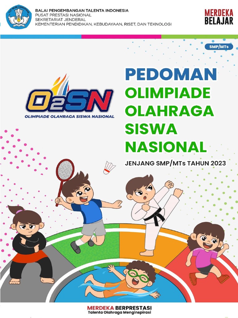 02 Pedoman O2sn Jenjang SMP Tahun 2023-1 | PDF | Olahraga & Rekreasi