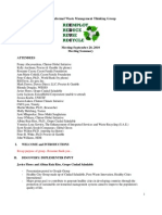 Minutes of CGI Informal Waste Management Thinking Group, 2010