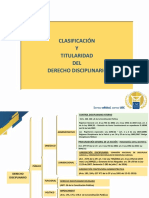 Clasificación y Titularidad Del Derecho Disciplinario Con Reforma Ley 1952 de 2019 y Ley 2094 de 2021 2023a Primer Parcial PDF